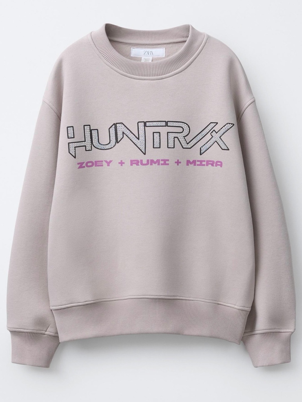 Zara K Pop Demon Hunters Graphic Print Crew Sweatshirt Size 8-9 Years